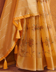 Kalakaari Cotton Silk Saree Mustard Yellow (AV/V2)