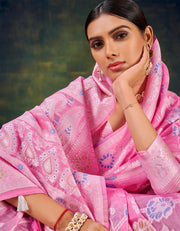 Malhari Cotton Saree Pink (KV/V7)