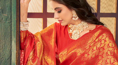 Flaunt Your Bridal Look With Aura Wedding Sarees Collection