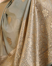 Aneri Cotton Silk Saree Grey (AV/V2)
