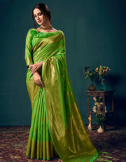 Anokha Mantra Cotton Saree Green