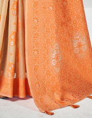 Dorai Cotton Saree Beige & Orange (KV/V4)