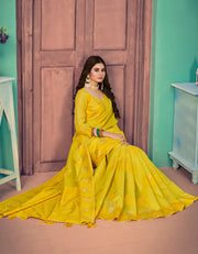 Design Mantra Cotton Saree Yellow