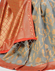 Indian Collection Cotton Saree Ash