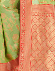 Indian Collection Cotton Saree Green
