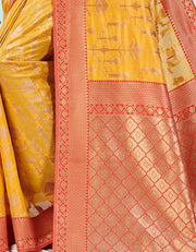 Indian Collection Cotton Saree Yellow