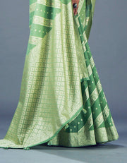 Ashavali Bandhej Saree Green (KV/V2)