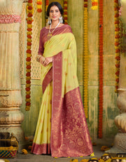 Ashavali Cotton Saree Yellow (KV/V5)