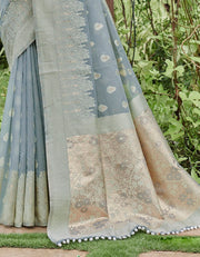 Malhari Cotton Saree Grey (KV/V2)