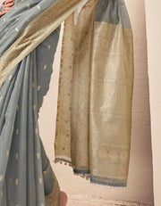 Malhari Cotton Saree Grey (KV/V4)