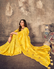 Mantram Harini Cotton Saree Yellow
