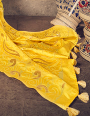 Mantram Harini Cotton Saree Yellow