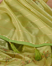Kalakaari Cotton Silk Saree Olive Green (AV/V2)