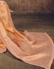 Mashru Cotton Silk Saree Orange (AV/V1)
