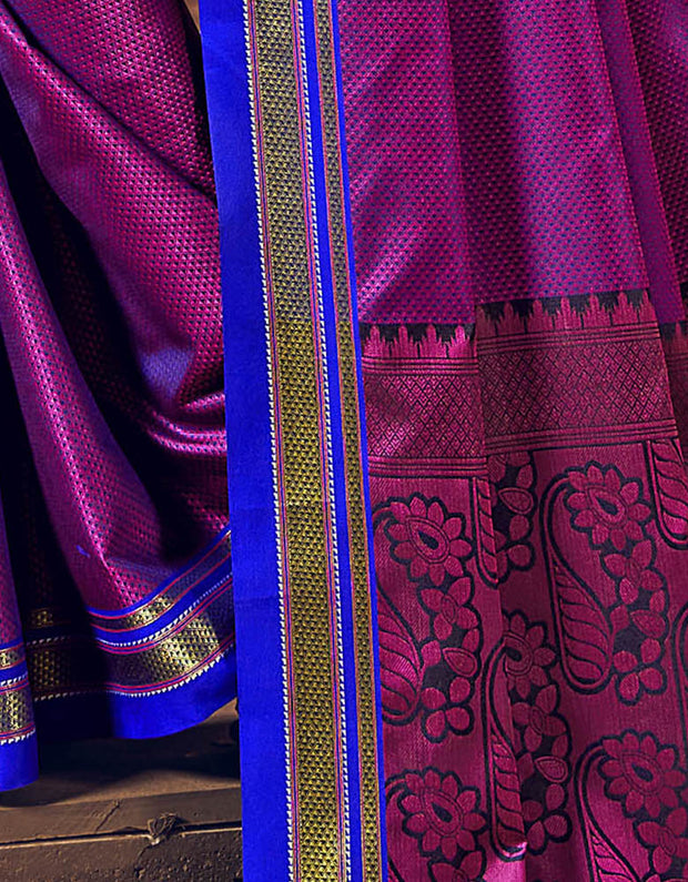 Rajkanya Khun Saree Purple
