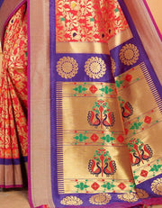 Silk Paithani Silk Saree Red