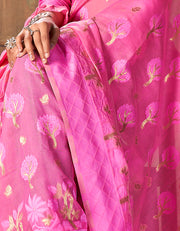 Sutram Indira Cotton Saree Pink