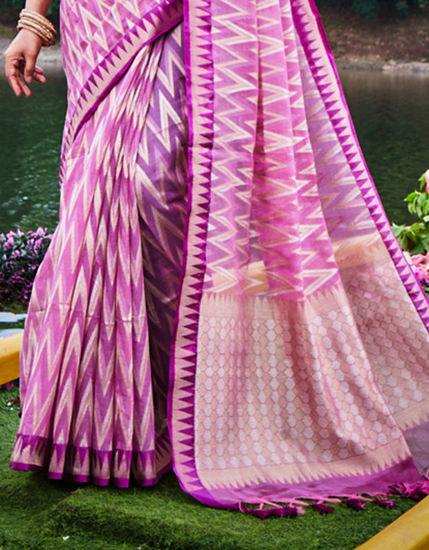 The Banaras Story Banarasi Saree Purple