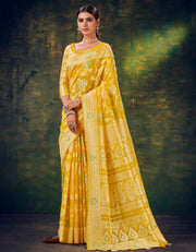 Malhari Cotton Saree Yellow (KV/V7)