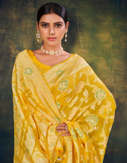Malhari Cotton Saree Yellow (KV/V7)