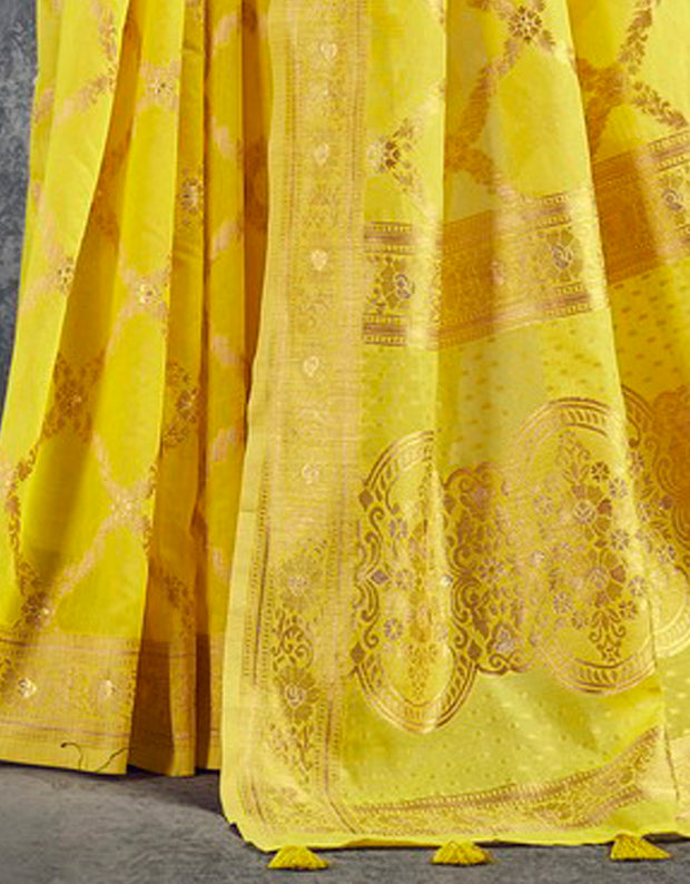 Dorai Cotton Saree Yellow (KV/V6)